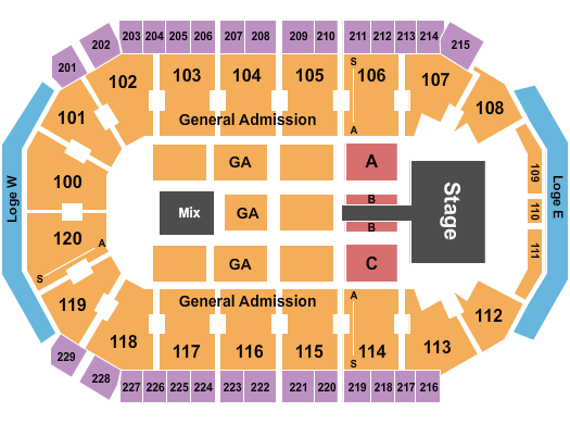 Credit Union of Texas Event Center Newsboys Seating Chart