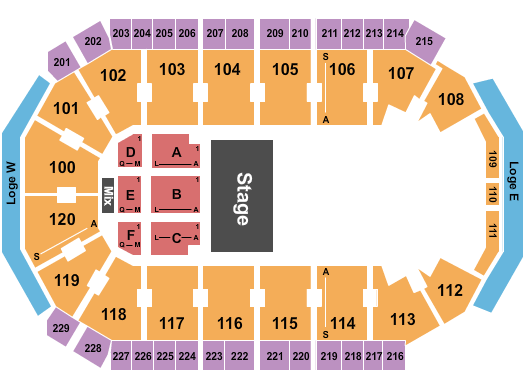 Credit Union of Texas Event Center Sesame Street Seating Chart