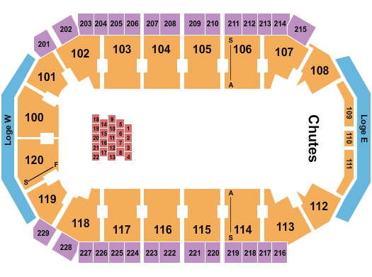 Credit Union of Texas Event Center Zimmerer Kubota PBR Challenge Seating Chart