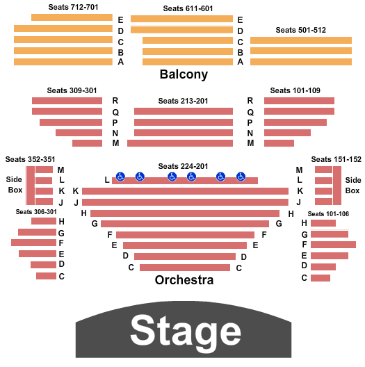 Allen Theatre End Stage 2 Seating Chart