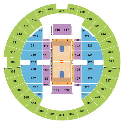 Alliant Energy Center - Veterans Memorial Coliseum Harlem Globetrotters Seating Chart