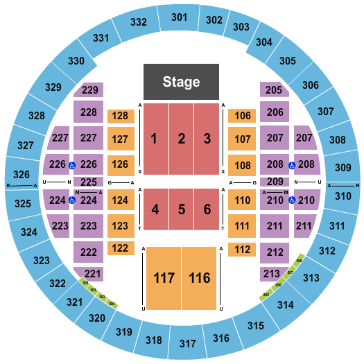 Alliant Energy Center - Veterans Memorial Coliseum Endstage 3 Seating Chart