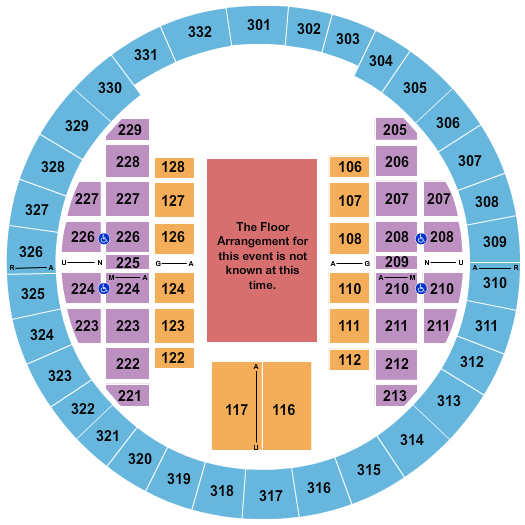 Alliant Energy Center - Veterans Memorial Coliseum Generic Floor Seating Chart