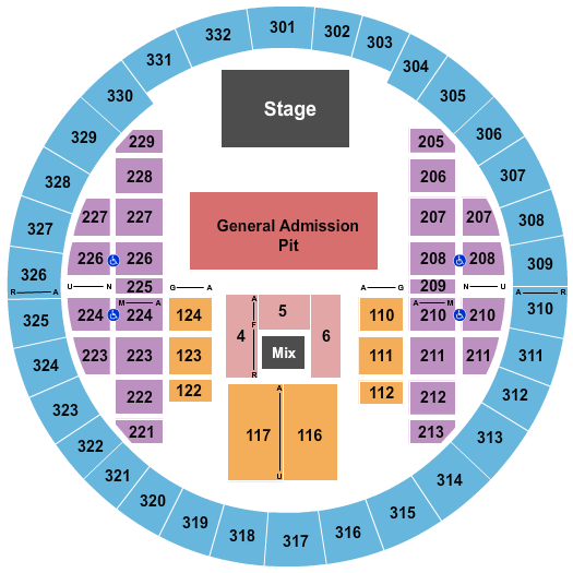 Alliant Energy Center - Veterans Memorial Coliseum Godsmack Seating Chart