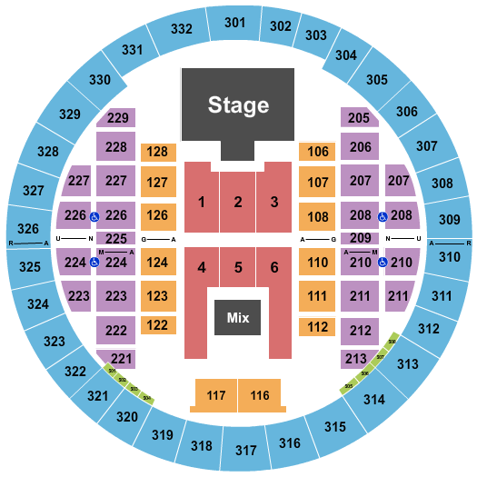 Alliant Energy Center - Veterans Memorial Coliseum Keith Urban Seating Chart