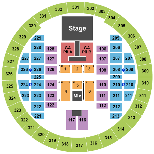 Alliant Energy Center - Veterans Memorial Coliseum Old Dominion Seating Chart