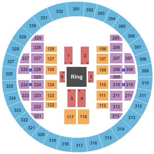 Alliant Energy Center - Veterans Memorial Coliseum WWE Seating Chart