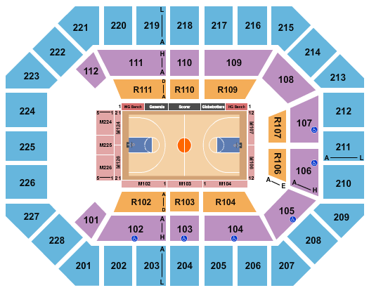 Alliant Energy PowerHouse Basketball - Globetrotters Seating Chart