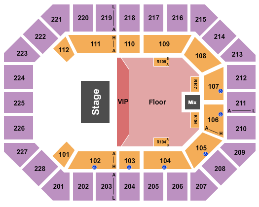 Alliant Energy PowerHouse Endstage VIP Seating Chart