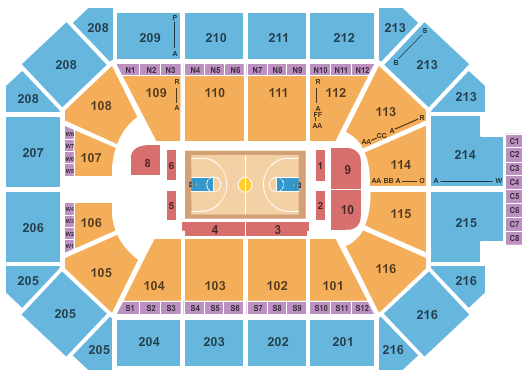 Allstate Arena Basketball 2 Seating Chart