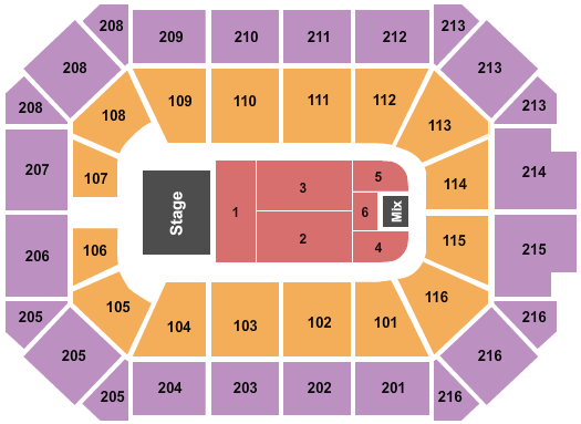 seating chart for Allstate Arena - Daddy Yankee - eventticketscenter.com