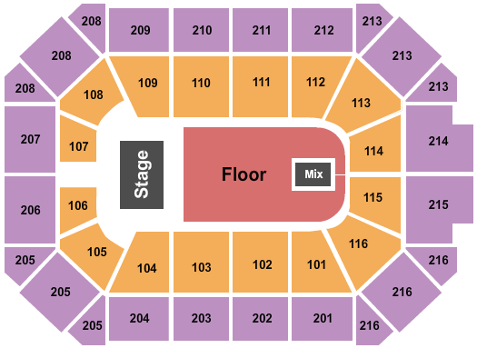 Allstate Arena Endstage GA Floor 2 Seating Chart