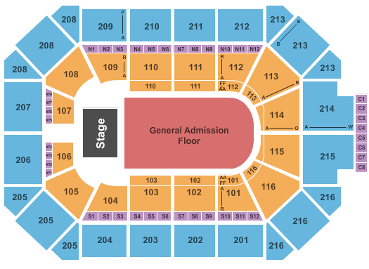 Allstate Arena Endstage GA Floor Seating Chart