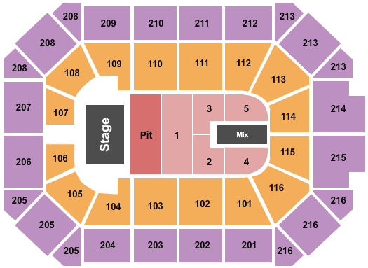 Allstate Arena Endstage Pit Seating Chart
