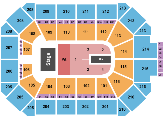 Allstate Arena Endstage Pit Seating Chart