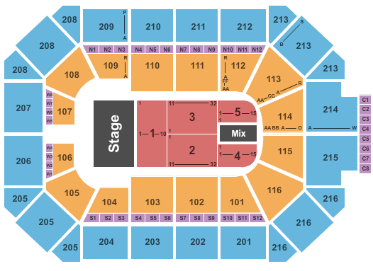 Allstate Arena End Stage Seating Chart