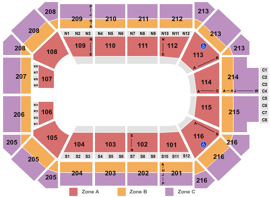 Allstate Arena Monster Jam - Zone Seating Chart