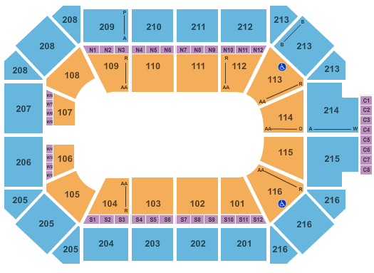 Allstate Arena Professional Bull Riding Seating Chart