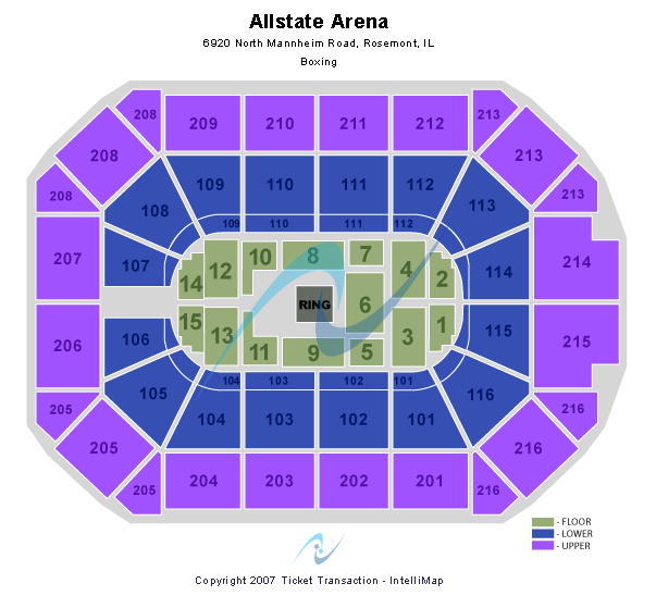 Allstate Arena Boxing Seating Chart