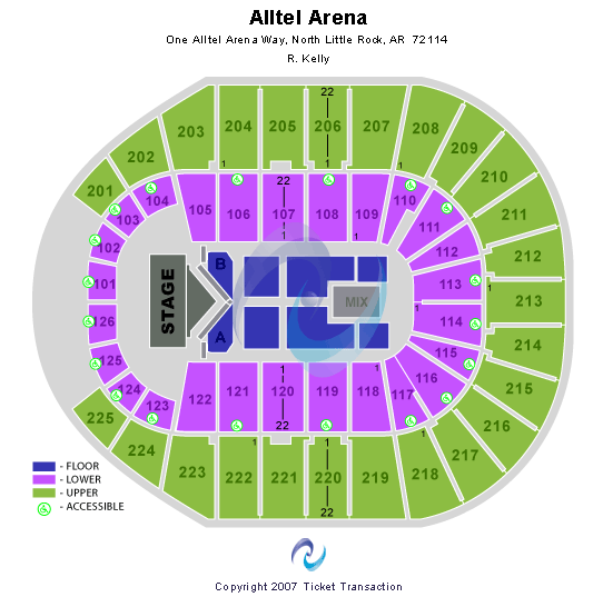 Simmons Bank Arena R. Kelly Seating Chart