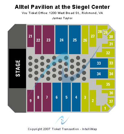 Stuart C. Siegel Center James Taylor Seating Chart