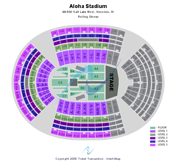 Aloha Stadium Rolling Stones Seating Chart