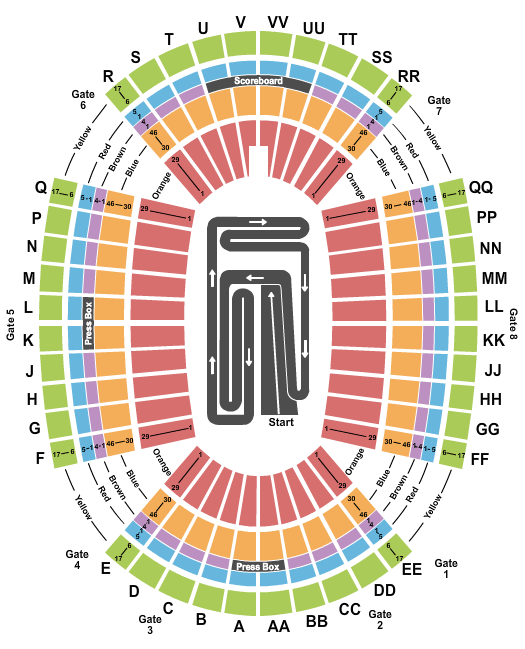 Aloha Stadium 2020 Hawaiian Supercross Seating Chart