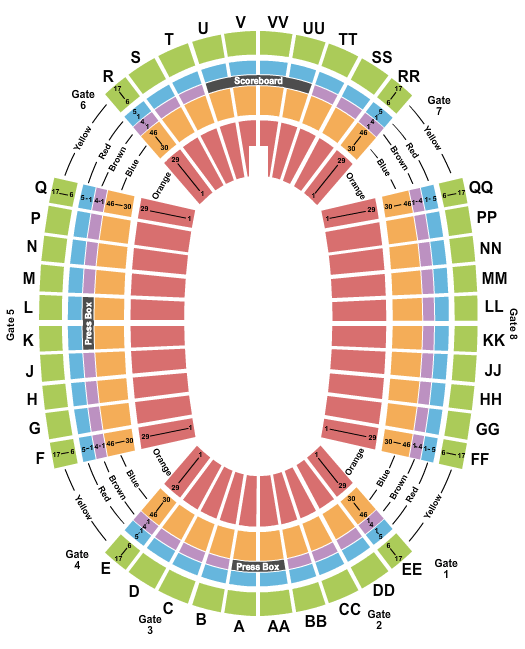 Aloha Stadium Open Floor Seating Chart