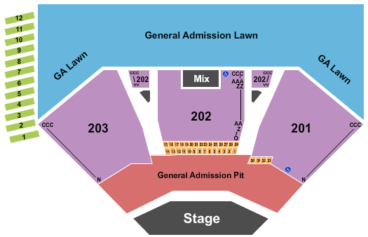 Alpine Valley Music Theatre Seating Chart - East Troy