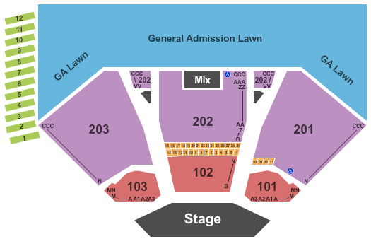 Alpine Valley Detailed Seating Chart