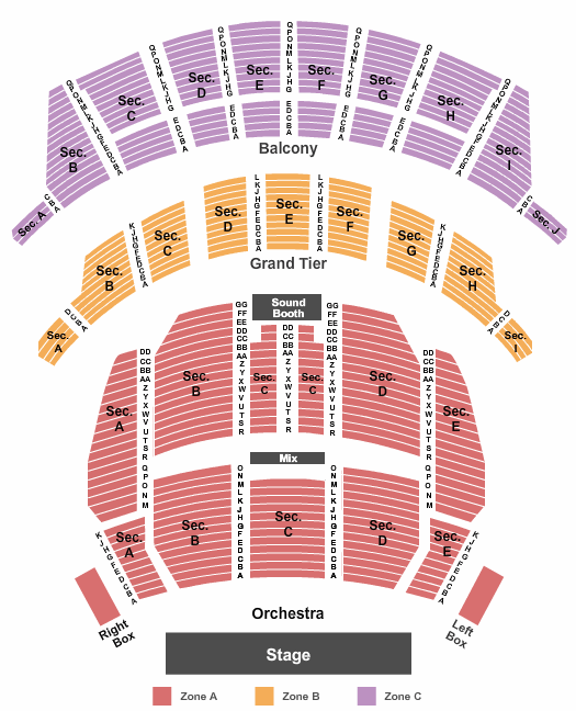 Altria Theater - Richmond Endstage 2 Int Zone Seating Chart
