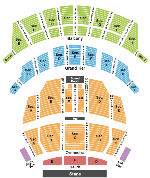 Altria Theater - Richmond Endstage GA 3 Pits Seating Chart