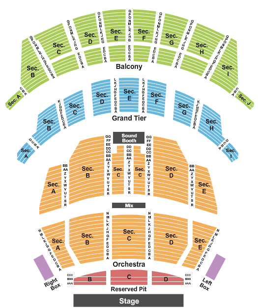 Altria Theater Seating Chart & Maps Richmond