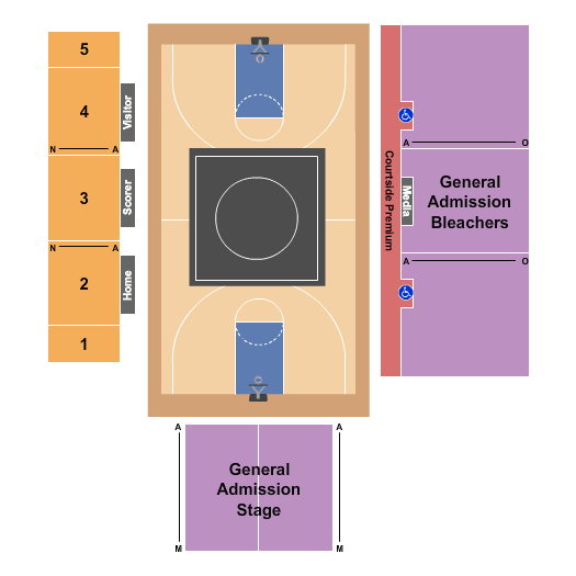 Alumni Gym - NJ Wrestling Seating Chart