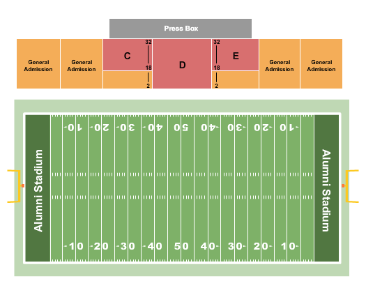 Alumni Stadium - Frankfort Football Seating Chart
