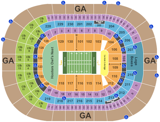 Amalie Arena Arena Football Seating Chart