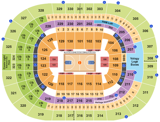 Amalie Arena Basketball - NCAA Seating Chart