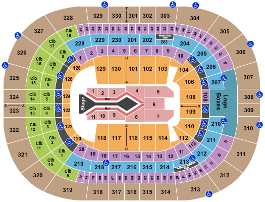 seating chart for Amalie Arena - Blake Shelton 2 - eventticketscenter.com