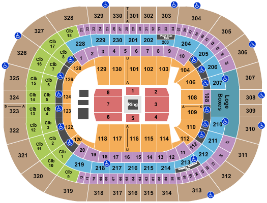 seating chart for Amalie Arena - Boxing - eventticketscenter.com