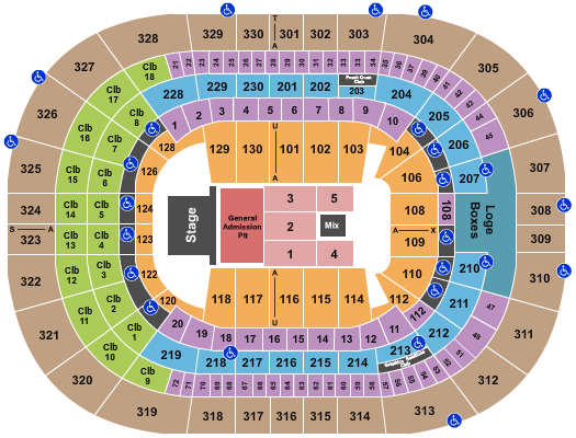 seating chart for Amalie Arena - Bruce Springsteen - eventticketscenter.com