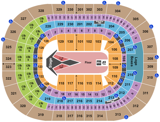 seating chart for Amalie Arena - Carrie Underwood 2 - eventticketscenter.com