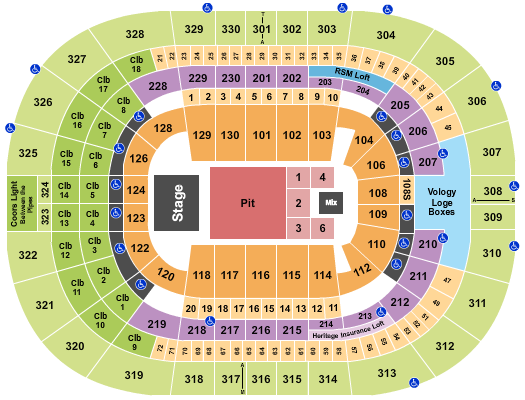 Amalie Arena Endstage GA Pit 2 Seating Chart