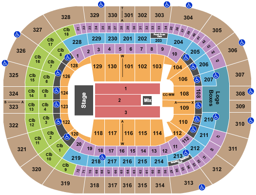 Amalie Arena TSO 2021 Seating Chart