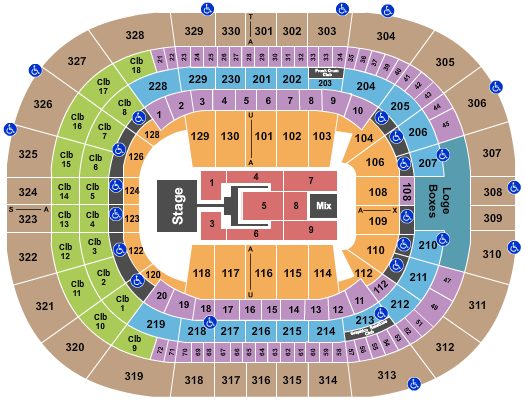 seating chart for Amalie Arena - TobyMac - eventticketscenter.com