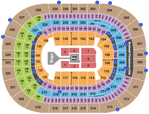 Amalie Arena WWE2 Seating Chart