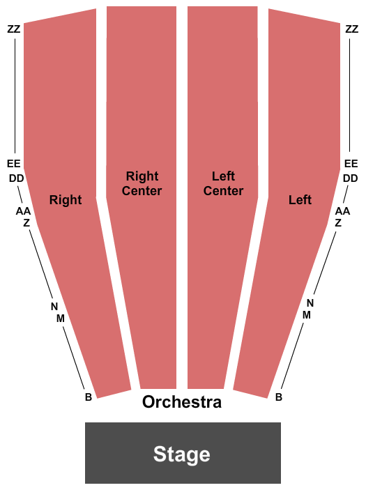 seating chart for Amarillo Civic Center Auditorium - Endstage 2 - eventticketscenter.com