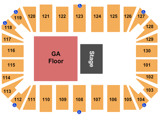 Amarillo Civic Center Endstage GA Halfhouse Seating Chart