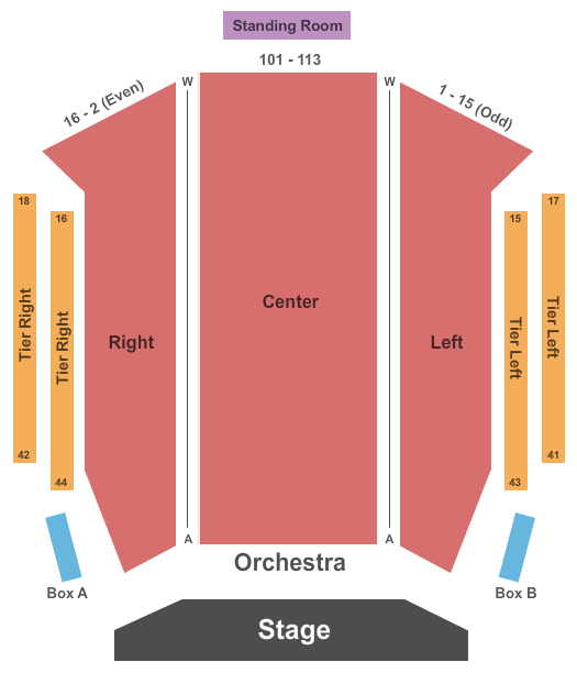 Amaturo Theater at Broward Ctr For The Perf Arts Seating Map