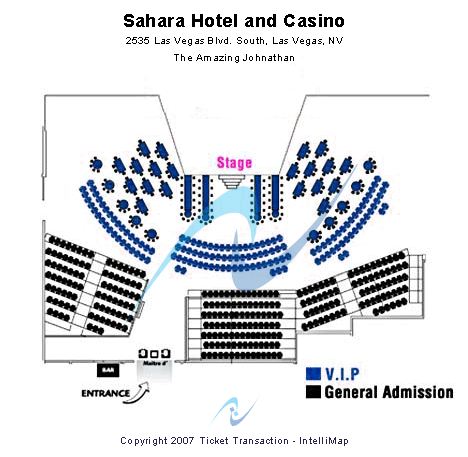 Sahara Theater At Sahara Hotel & Casino Amazing Johnathan Seating Chart