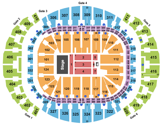 seating chart for FTX Arena - Andrea Bocelli - eventticketscenter.com